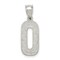 Sterling Silver Initial Letter O Charm Pendant Jewelry 25mm x 9mm
